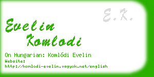 evelin komlodi business card